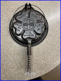 Griswold #18 Heart & Star Waffle Iron Cast Iron