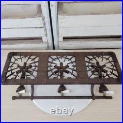 Griswold 2030 Cast Iron Gas Stove Top Burner 3 Burner Commercial Vintage