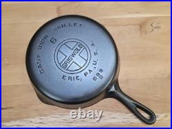 Griswold #6 Cast Iron Skillet Large Block Logo Erie PA 699D Fully Restored Griswold #6 Cast Iron Skillet Large Block Logo Erie PA 699D Fully Restored