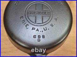 Griswold #6 Cast Iron Skillet Large Block Logo Erie PA 699D Fully Restored Griswold #6 Cast Iron Skillet Large Block Logo Erie PA 699D Fully Restored