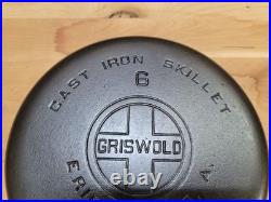 Griswold #6 Cast Iron Skillet Large Block Logo Erie PA 699D Fully Restored Griswold #6 Cast Iron Skillet Large Block Logo Erie PA 699D Fully Restored
