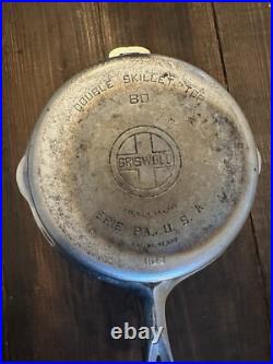 Griswold 80 Double Cast Iron Skillet 1102 & 1103