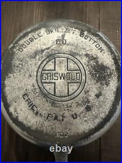 Griswold 80 Double Cast Iron Skillet 1102 & 1103