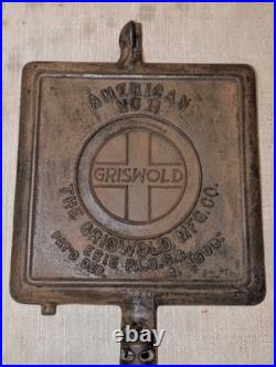 Griswold Cast Iron #11 American HIGH BASE Waffle Iron 3270/987 Base Griswold Cast Iron #11 American HIGH BASE Waffle Iron 3270/987 Base