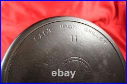 Griswold Cast Iron #11 Large Slant Logo Skillet With Heat Ring & Slight Ghost Mark