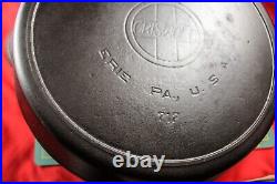 Griswold Cast Iron #11 Large Slant Logo Skillet With Heat Ring & Slight Ghost Mark