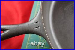 Griswold Cast Iron #11 Large Slant Logo Skillet With Heat Ring & Slight Ghost Mark