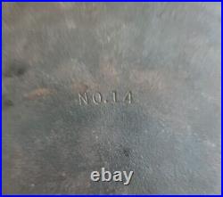 Griswold Cast Iron #14 Large SLANTED Logo Bailed Griddle