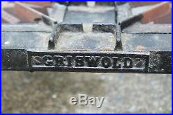 Griswold Erie PA No 712 2 Burner Table Top Cast Iron Camping Gas Stove Antique