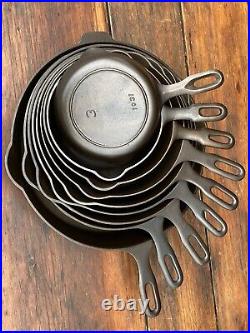 Griswold Iron Mountain Matching Skillet Set 3-12