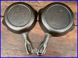 Griswold Iron Mountain Matching Skillet Set 3-12