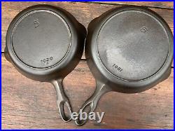 Griswold Iron Mountain Matching Skillet Set 3-12