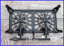 Griswold No. 32 Cast Iron Two Burner Tabletop Gas Stove Hot Plate