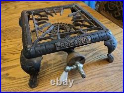 Griswold No 501 Cast Iron Single Burner Gas Stove Rare Kitchen Camping Early Vtg