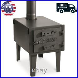 Guide Gear Outdoor Wood Cast Iron Stove Camping with Adjustable Vent