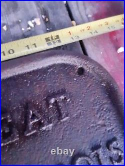 HART HEAT PEORIA ILLINOIS Cast Iron Stove Cover Wall Art Old Sign