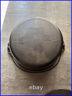 HTF Flat Top Favorite Piqua Ware Cast Iron Dutch Oven #8 With Lid Restored