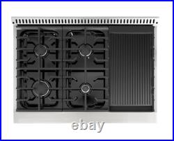 Hallman 36-inch recessed 6 burners Convection Oven Freestanding Dual Fuel Range