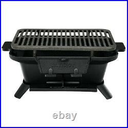 Heavy Duty Cast Iron Charcoal Grill Tabletop BBQ Grill Stove Camping Picnic Yard