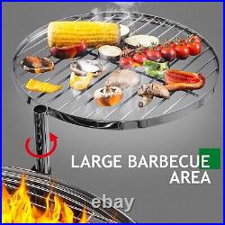 Heavy Duty Cast Iron Charcoal Grill Tabletop BBQ Grill Stove for Camping Picnic