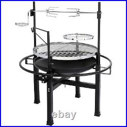 Heavy Duty Cast Iron Charcoal Grill Tabletop BBQ Grill Stove for Camping Picnic