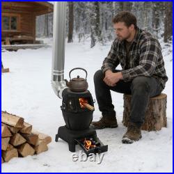 Heavy-Duty Cast Iron Heating Stove, Camping Stove, Portable Cast Iron Wood Stove