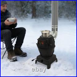 Heavy-Duty Cast Iron Heating Stove, Camping Stove, Portable Cast Iron Wood Stove