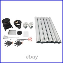 Heavy-Duty Cast Iron Heating Stove, Camping Stove, Portable Cast Iron Wood Stove