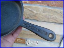 Hemingway's VINTAGE BSR BIRMINGHAM STOVE & RANGE CAST IRON ADVERTISING SKILLET