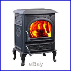 HiFlame 18KW Medium Cast Iron Wood Burning Stove HF717UA Paint Black-NEW IN BOX
