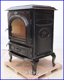 HiFlame 18.5KW Medium Cast Iron Burning Stove Wood Heater HF717UA Enamel Black
