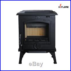 HiFlame England Style Top or Rear 1100 Sq. Ft Cast Iron Wood Heating Stove