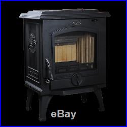 HiFlame England Style Top or Rear 1100 Sq. Ft Cast Iron Wood Heating Stove