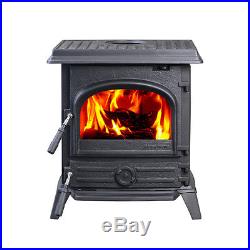 HiFlame Pony HF517UB EPA Cast Iron Wood Burning Stove 37,000 BTU Enamel Black