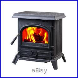 HiFlame Pony HF517UB EPA Cast Iron Wood Burning Stove 37,000 BTU Enamel Black