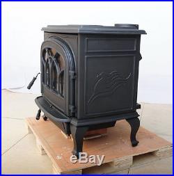 HiFlame Stallion Extra Large Wood Burning Stove Double Doors HF737U Paint Black