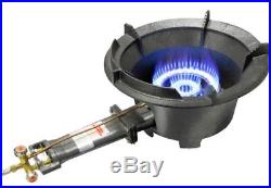 High Pressure 80MJ LP Gas Wok Burner Cooker Stove DualRing ControlHose&Regulator