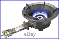 High Pressure 80MJ LP Gas Wok Burner Cooker Stove DualRing ControlHose&Regulator