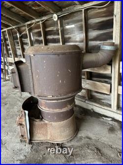 Holland Furnace 220A Brown Cast Iron Woodstove with Humidifier Heating Stove