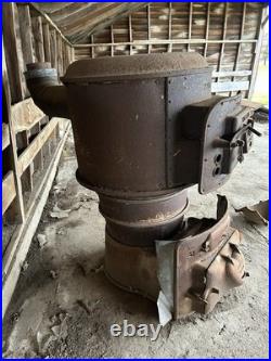 Holland Furnace 220A Brown Cast Iron Woodstove with Humidifier Heating Stove