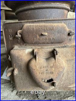 Holland Furnace 220A Brown Cast Iron Woodstove with Humidifier Heating Stove