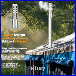 Hot Tent Stove, Wood Burning Stove, Small Wood Stove with 7 Stainless Chimney
