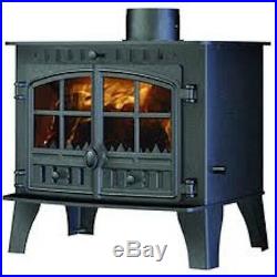 Hunter Herald 14 Central Heating Stove Multi Fuel Wood Burning Fire New Black