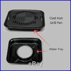 Ikenaga Cast-Iron Yakiniku Barbecue Griddle Water Pan for Portable Gas Stove