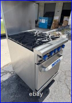 Imperial Four (4) Burner Range with Salamander
