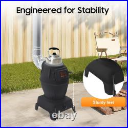 Indoor Wood-Burning Heating Stove, 11 L × 11 W × 17.7 H Thickened Cast Iron H