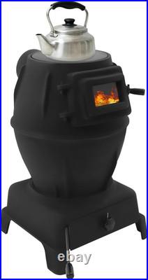 Indoor Wood-Burning Heating Stove, 11 L × 11 W × 17.7 H Thickened Cast Iron H