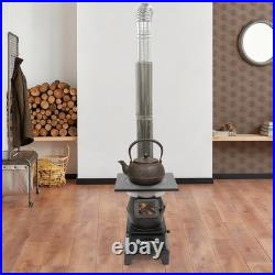 Indoor Wood-Burning Heating Stove, Camping Stove, Cast Iron Heating Stove with Pipe Indoor Wood-Burning Heating Stove, Camping Stove, Cast Iron Heating Stove with Pipe