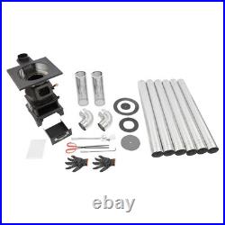 Indoor Wood-Burning Heating Stove, Camping Stove, Cast Iron Heating Stove with Pipe