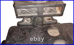 J&E STEVENS 1895 Rival Cast Iron Stove Salesmans Sample Store Display Miniature